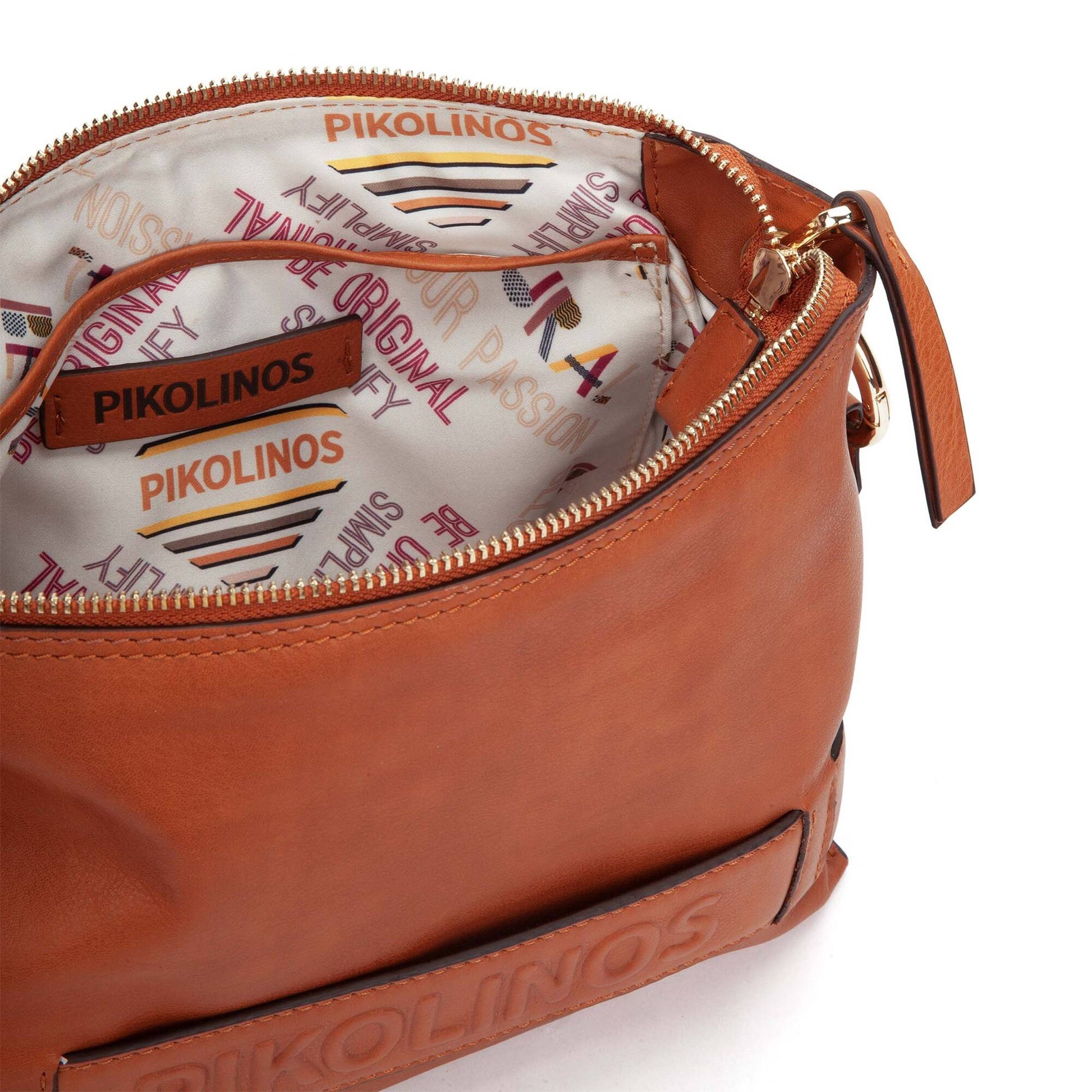 Pikolinos rectangular crossbody bag with zipper closure WHA-1110
