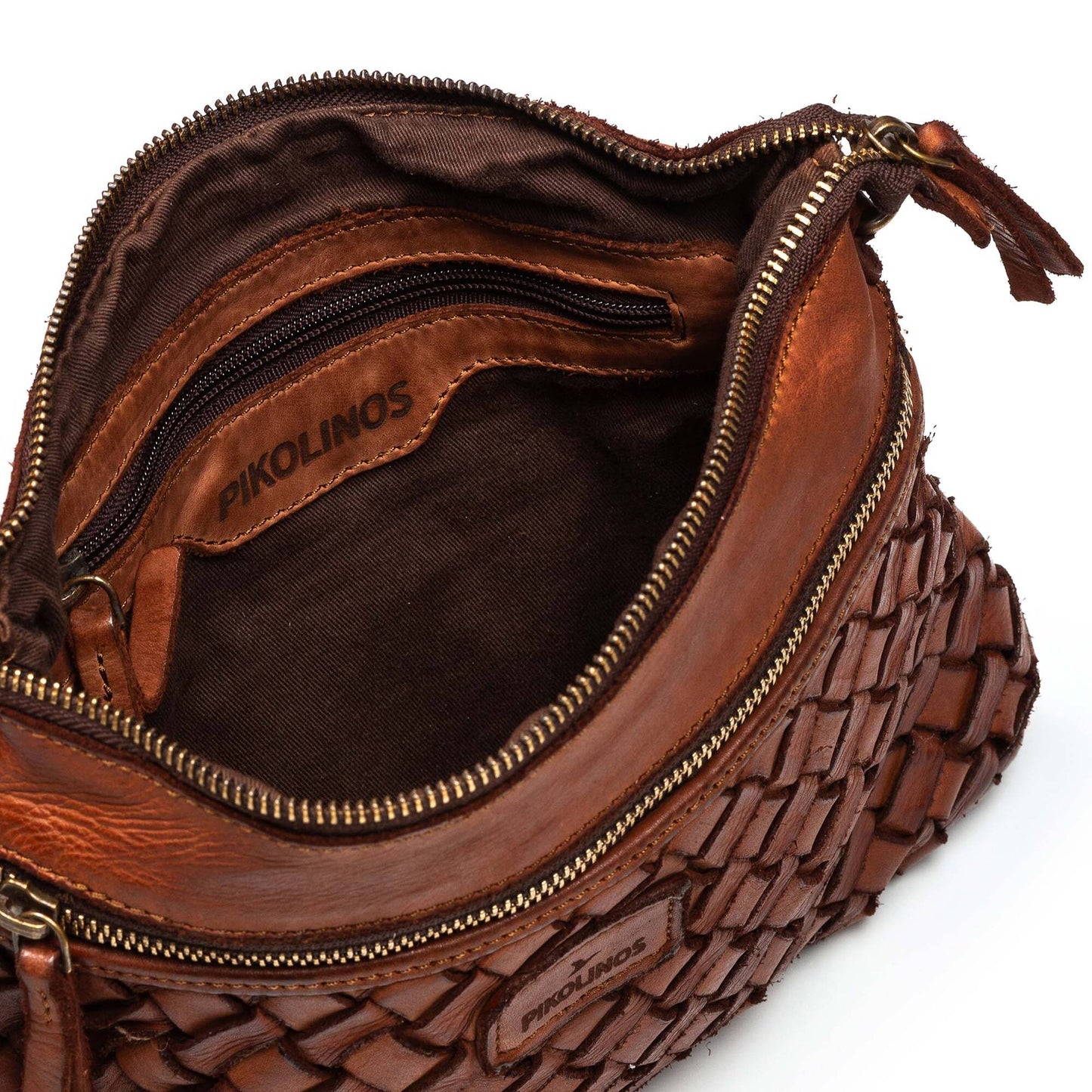 Pikolinos crossbody bag with zipper closure and long handle WHA-181