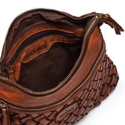 Pikolinos crossbody bag with zipper closure and long handle WHA-181