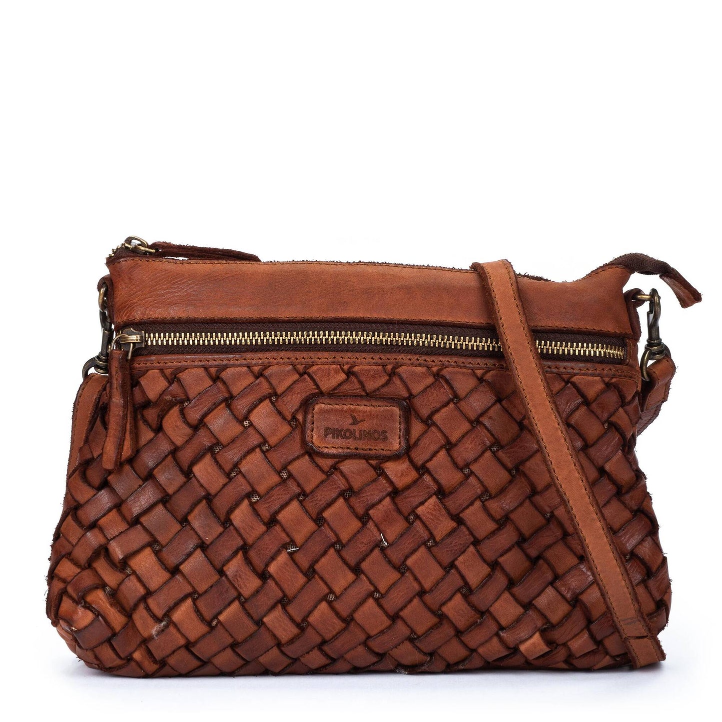 Pikolinos crossbody bag with zipper closure and long handle WHA-181