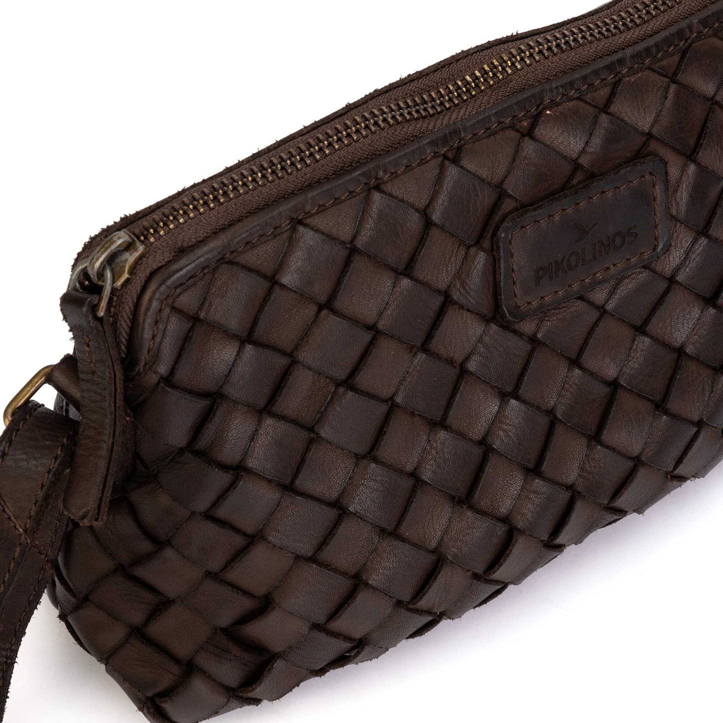 Pikolinos Leather handbag with zip closure for women. WHA-1137